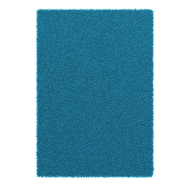 Tappeto a pelo lungo 80 x 150 cm turchese