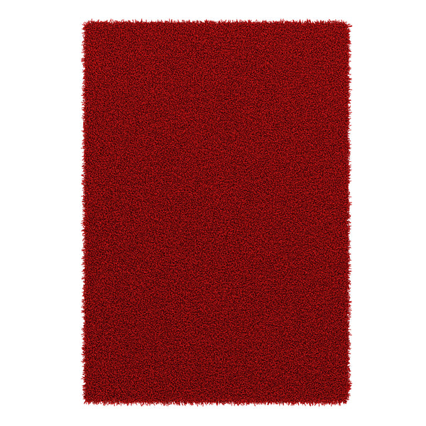 Tapis à poils longs 120 x 170 cm rouge