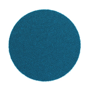 Tappeto a pelo lungo, rotondo, 120 cm, turchese
