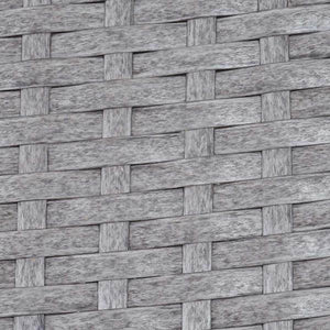 Poly-Rattan Gartentisch Halden, Beistelltisch Tisch mit Glasplatte ~ grau