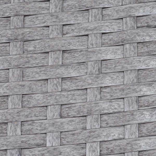 Poly-Rattan Gartentisch Halden, Beistelltisch Tisch mit Glasplatte ~ grau