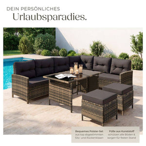 Rattan Lounge Barletta natur