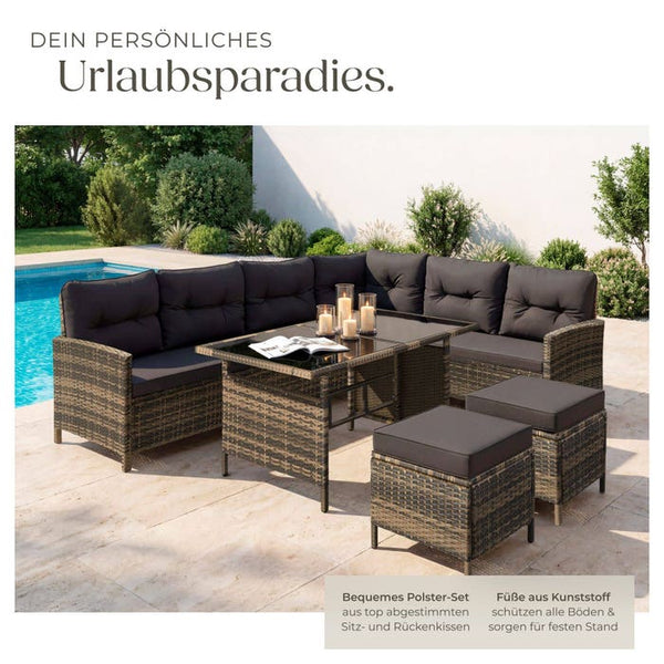 Rattan Lounge Barletta natur