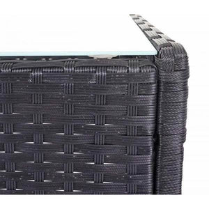 Poly-Rattan Garten-Garnitur HWC-D82, Sitzgruppe Lounge-Set ~ schwarz mit Kissen anthrazit