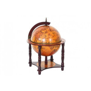 Globusbar Tischbar Minibar Weinregal, Weltkugel Ø 33cm