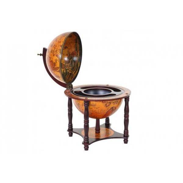 Globusbar Tischbar Minibar Weinregal, Weltkugel Ø 33cm