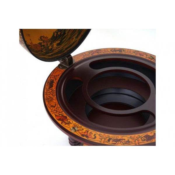 Globusbar Tischbar Minibar Weinregal, Weltkugel Ø 33cm