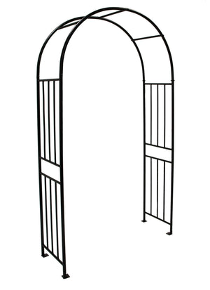 Rosenbogen VERSAILLES 220x120cm, Metall schwarz Hammerschlagoptik