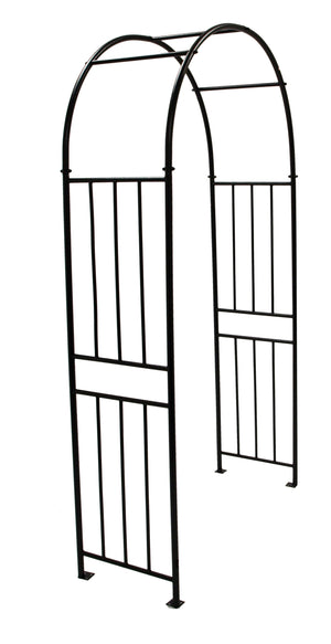 Rosenbogen VERSAILLES 220x120cm, Metall schwarz Hammerschlagoptik
