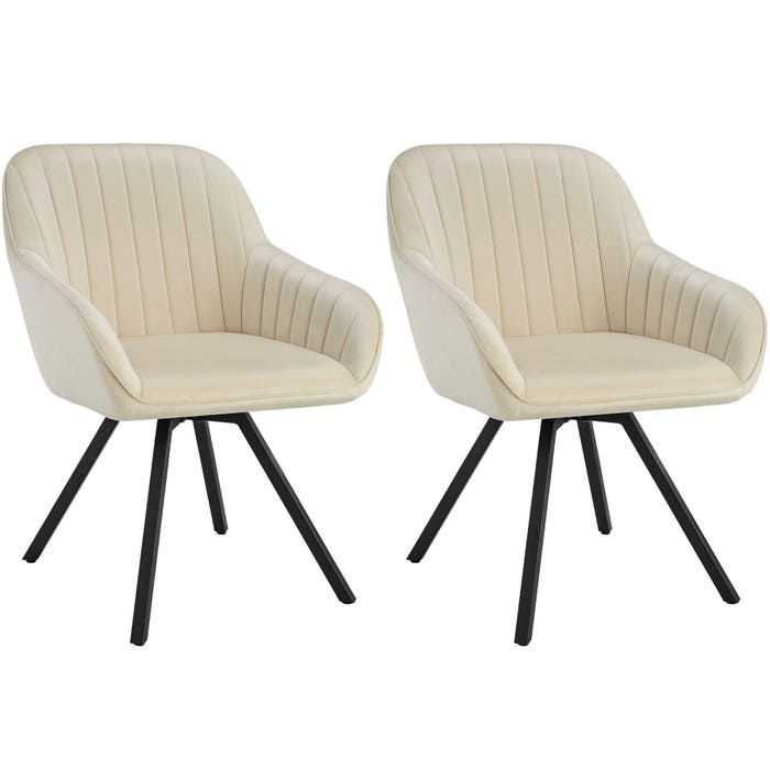 Fauteuil pivotant Snug crème ensemble 2 pièces