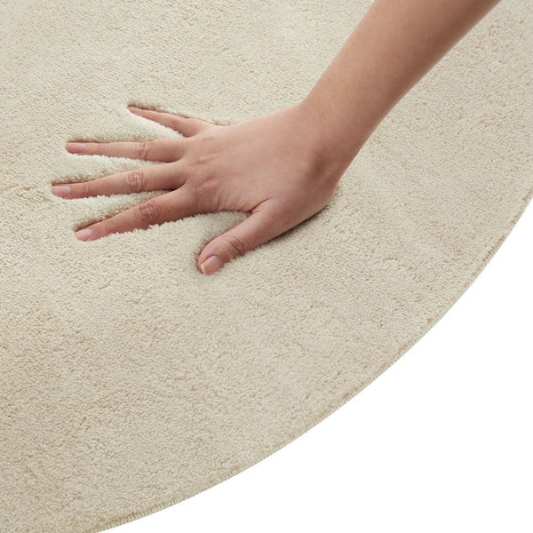 Tapis à poils courts Soft Zone beige Ø 120 cm 