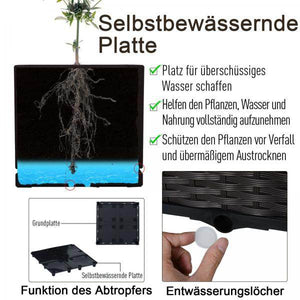 Gartenbeet Hochbeet Pflanzkasten 2-teilig Blumenkasten Abflusslöcher PP Braun