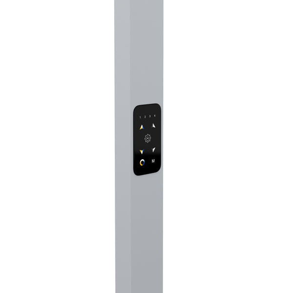 LED Stehlampe LUAN dimmbar mit Bewegungsmelder silber