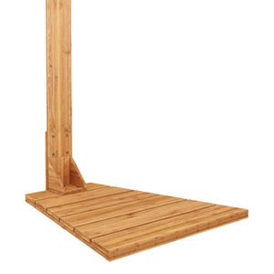 Douche de jardin en bois naturel