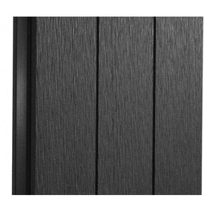WPC-Sichtschutz Sarthe, Windschutz Zaun, WPC-Pfosten ~ 3er Set, 5,7m anthrazit