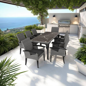 Rattan Tisch Foggia grau