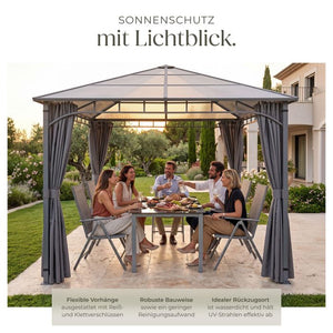 Gartenpavillon Caracas Aluminium wetterfest 3 x 3 m