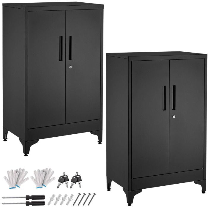 Aktenschrank Blake schwarz 2er Set