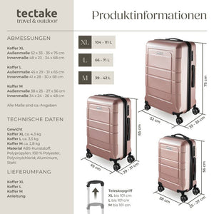 Reisekofferset Brice roségold