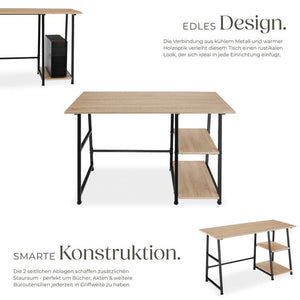 Schreibtisch Paisley Industrial Holz hell, Eiche Sonoma