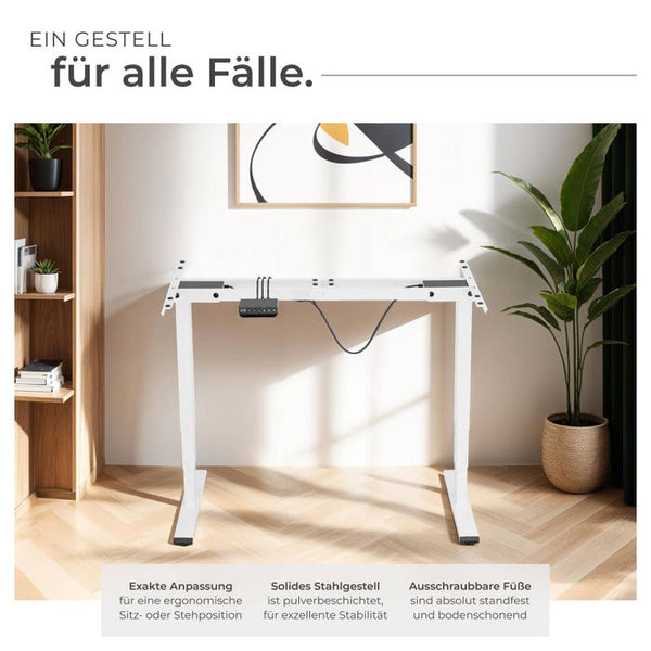 Tischgestell Twain höhenverstellbar 110-168x60x60-125cm weiss