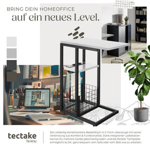 Laptop-Beistelltisch Rhea weiss