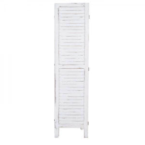 Paravent HWC-G30, Trennwand Sichtschutz Raumteiler, Shabby-Look 170x200cm ~ weiß