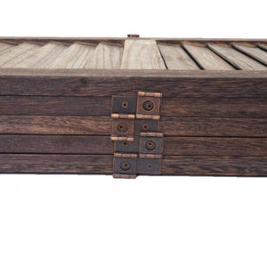 Paravent HWC-G30, Trennwand Sichtschutz Raumteiler, Shabby-Look 170x200cm ~ braun