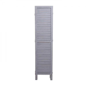 Paravent HWC-G30, Trennwand Sichtschutz Raumteiler, Shabby-Look 170x240cm ~ grau
