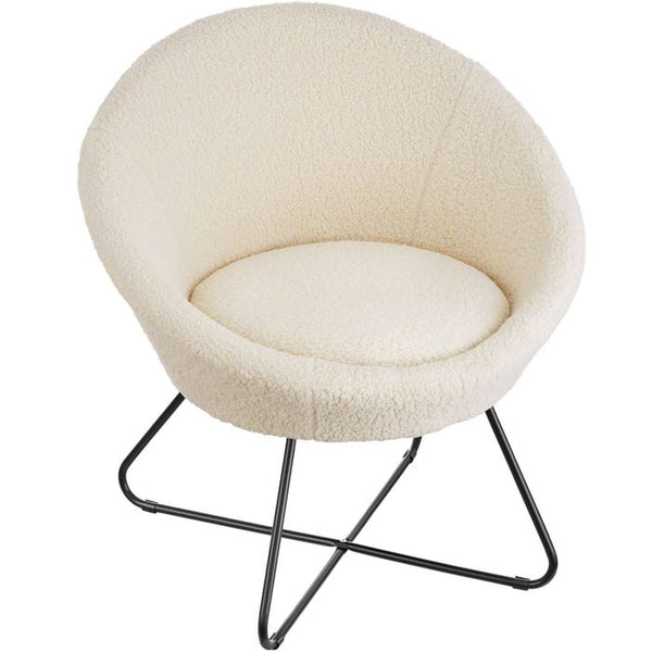 Cocktailsessel Cocktailsessel Centera, gepolstert, 120kg Bouclé off-white