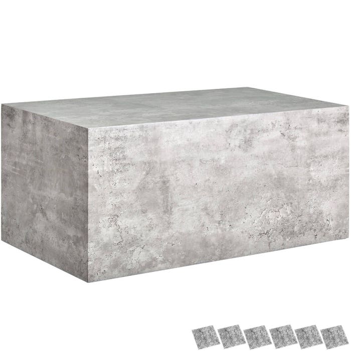 Couchtisch Lasley Beton Optik 90 x 50 x 40 cm