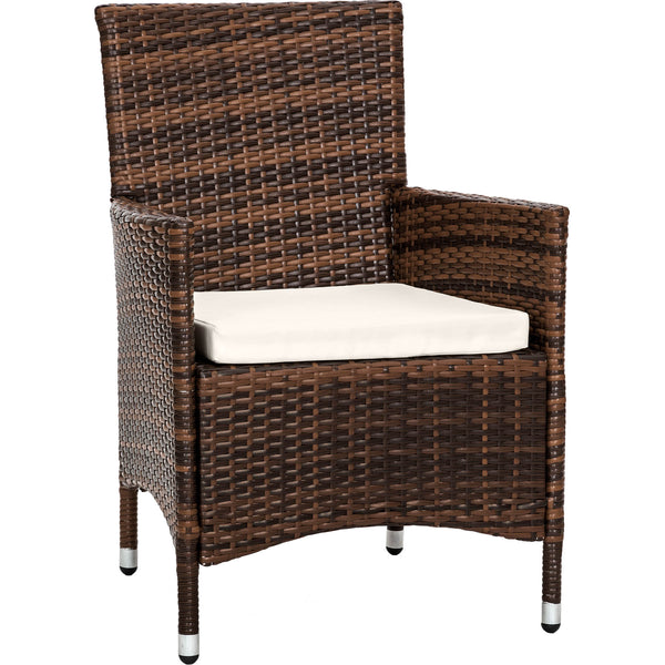 Aluminium Rattan Sitzgruppe Monaco 8+1 schwarz/braun
