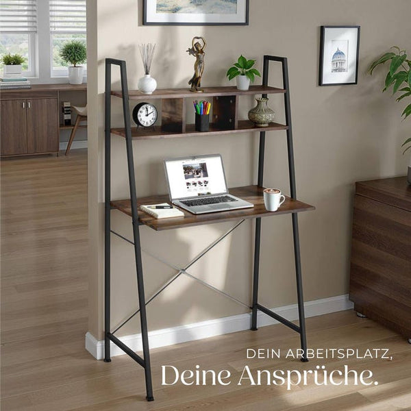 Schreibtisch Exeter 85,5x46,5x140cm Industrial dunkelbraun