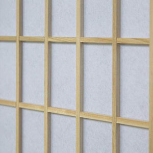3 fach Holz Paravent Raumteiler Shoji natur