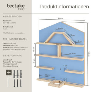 Wandregal Mylittle Story blau