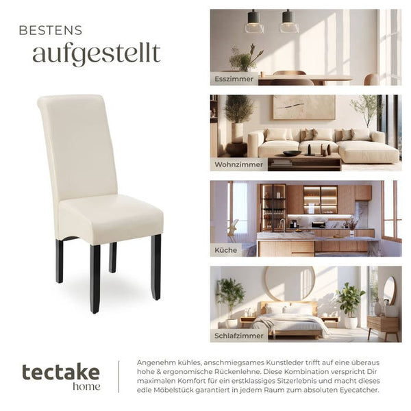 Esszimmerstuhl creme 2er Set