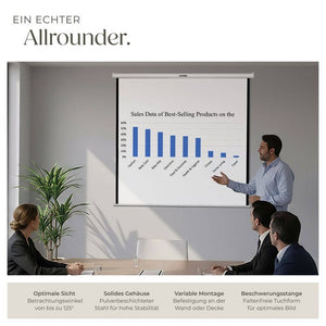 Beamer-Leinwand 178 x 178 cm