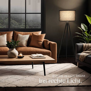 Stehleuchte Lunaris schwarz