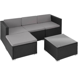 Rattan Lounge Lignano schwarz