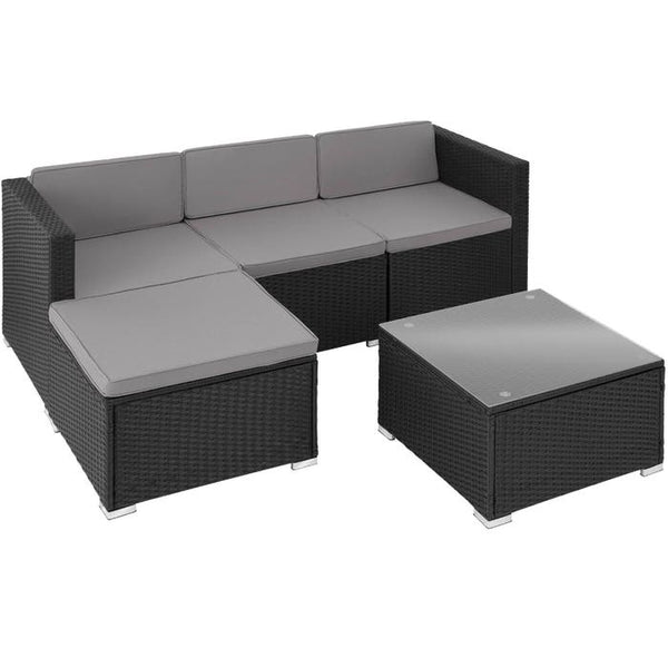 Rattan Lounge Lignano schwarz
