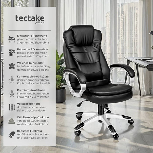 Executive chair with double padding