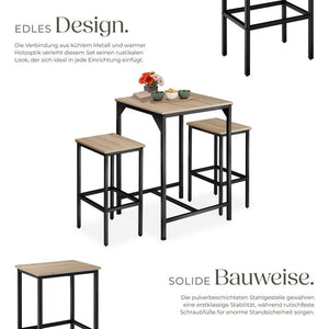 Set da bar Inverness Industrial marrone chiaro