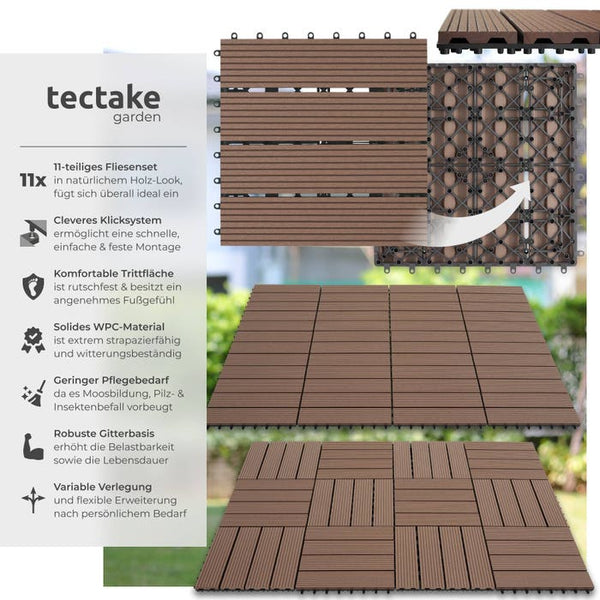 Terrassenfliesen Tegulas braun