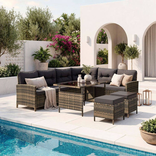 Rattan Lounge Barletta natur