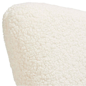 Sessel Hygge gepolstert, ergonomisch, Belastbarkeit 150 kg Bouclé creme/schwarz mit Hocker