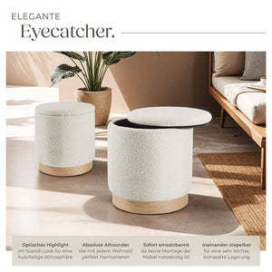 2er Set Sitzhocker Orchide