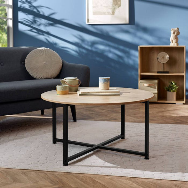 Couchtisch Aberdeen Industrial Holz hell, Eiche Sonoma