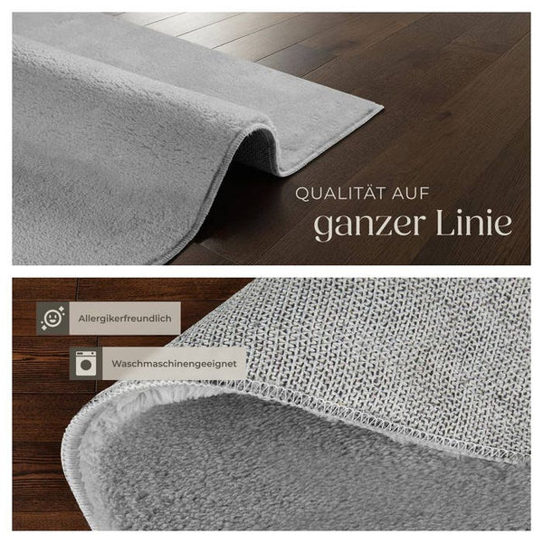 Tapis à poils courts Soft Zone gris 120 x 170 cm