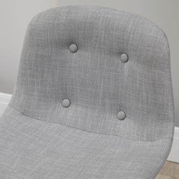 Bartisch mit Barhockern im Industrie-Design, Knopfheftung, Grau + Schwarz