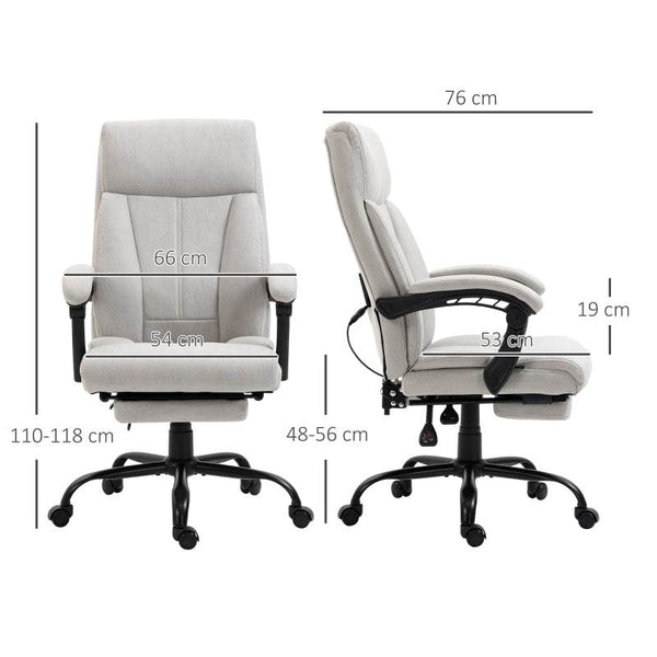Massage-Bürostuhl Wippfunktion Grau
